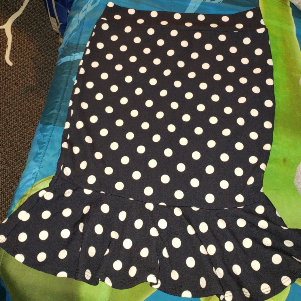 Navy blue polka dot Skirt